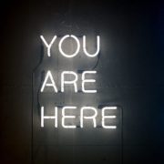 sign that reads, you are here